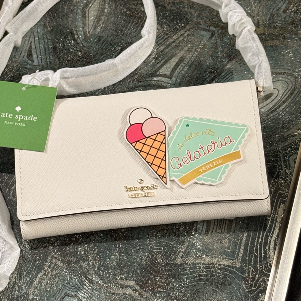 Kate Spade NWT! Convertible Crossbody Wallet Clutch Purse "La Dolce Vita Italian